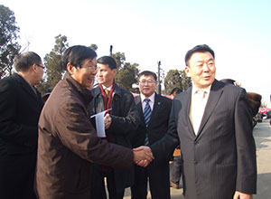 January 14, 2010 afternoon, the President of the Mongolian National New Party delegation to visit